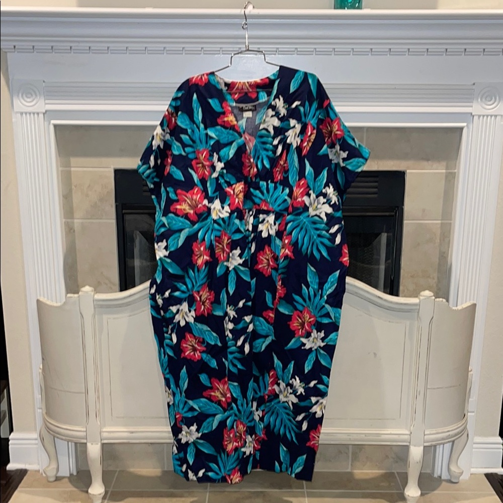 Floral Print Hawaiian Mumu Dress